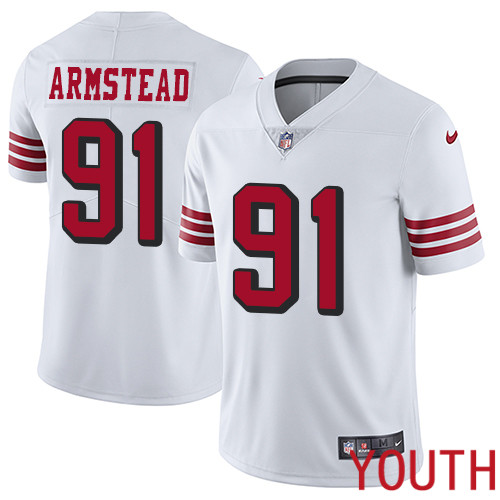 San Francisco 49ers Limited White Youth Arik Armstead NFL Jersey #91 Rush Vapor Untouchable->women nfl jersey->Women Jersey